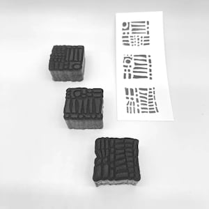 SELOS DE ESPUMA | Conjunto de quadrados geométricos | Técnica mista | Ferramentas para artistas