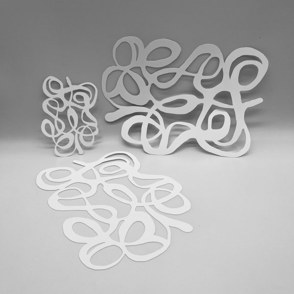 MASKE | Der String Thang | Mischtechnik | Ideal für Gelplattendruck, Polymer Clay, Farben und Texturpaste