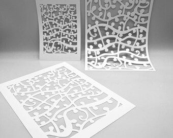 STENCILS | Fern Pods | Mixed Media by Myriam Wulf | Ideal for Gel Plate Printing, Polymer Clay, Paint and Texture Paste