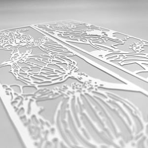 MASQUE | Bandelettes duo coquelicot | Technique mixte par Susan DuFresne | Idéal pour l'impression de plaques de gel, l'argile polymère, la peinture et la pâte de texture