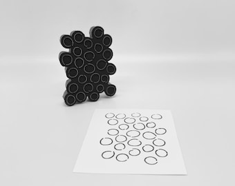 FOAM STAMPS | Sketchy Circles | Mixed Media by Ceri Griffiths | Artists' Tools