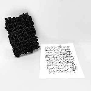 STEMPLE Z PIANKI | Dream Big Script Poem | Technika mieszana autorstwa Froyle Art | Narzędzia dla artystów