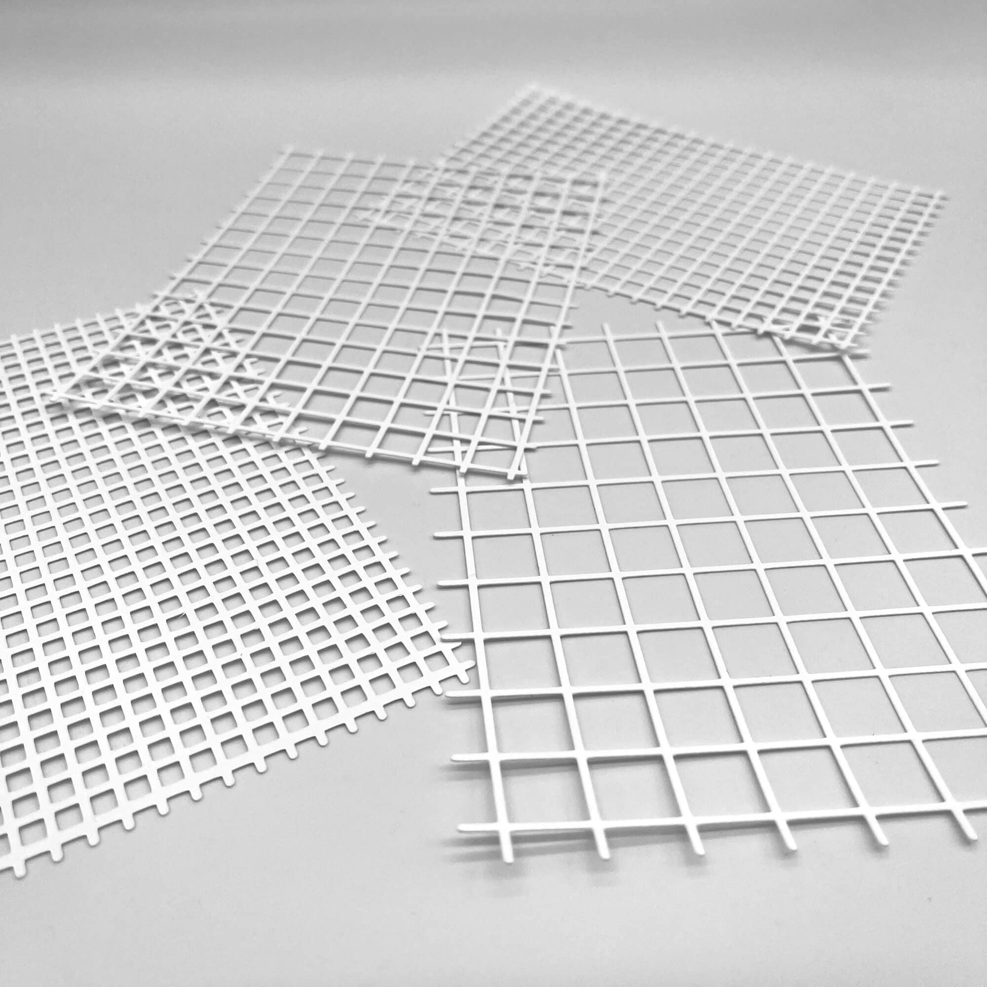 STENCILS | Meshy Squares Set | Mixed Media | Ideal for Gel Plate Printing, Polymer Clay, Paint & Texture Paste