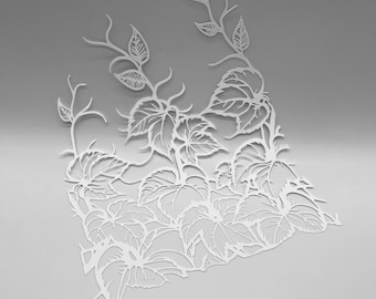 Vine Me Up Stencil | Mixed Media, Gel Plate Printing, Polymer Clay