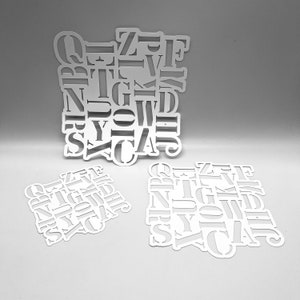 MÁSCARA / Cartas del Abuelo / Técnica Mixta de CERI / Ideal para Impresión de Placas de Gel, Arcilla Polimérica, Pintura y Pasta Texturizada