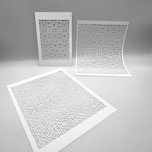 STENCILS | Craftsman Square Lattice | Mixed Media | Ideal for Gel Plate Printing, Polymer Clay, Paint & Texture Paste