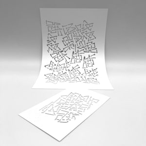 ESTÊNCEIS | Rabiscos em duas opções de tamanho | Mídia mista | Ideal para impressão em placa de gel, argila de polímero, pasta de tinta e textura