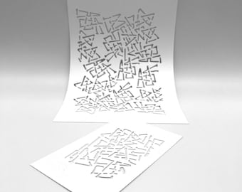 Scribbles Stencils | Mixed Media Art, Texture Paste (Two Sizes)