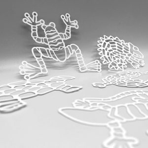 MASQUES | Reptiles & Amphibiens | de Paulla Keen | Idéal pour l'impression de plaques de gel, l'argile polymère, la peinture et la pâte de texture