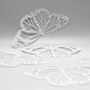 STENCILS | Butterflies Sets of 5 | Mixed Media | Ideal for Gel Plate Printing, Polymer Clay, Paint & Texture Paste