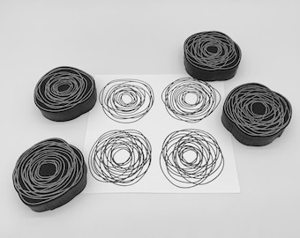 Nested Circles Set of 4 Small Foam Stamps |  Mixed Media | Artists' Tools