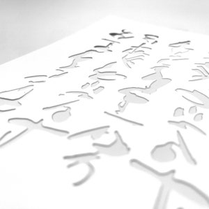 STENCILS | Asemic Writing | Mixed Media | Ideal for Gel Plate Printing, Polymer Clay, Paint & Texture Paste
