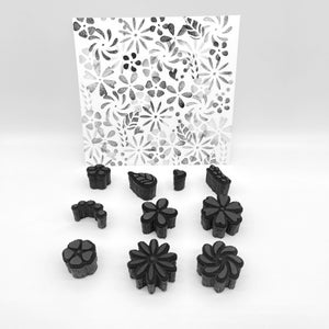 TAMPONS EN MOUSSE | Ensemble de prairie de fleurs | Technique mixte par Ceri Griffiths | Outils pour artistes