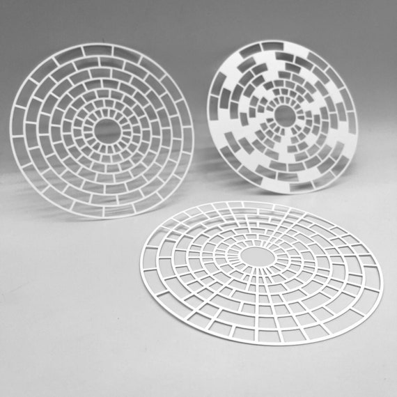 5 stencil circolari per disegno, stencil a cerchio, in plastica di alta