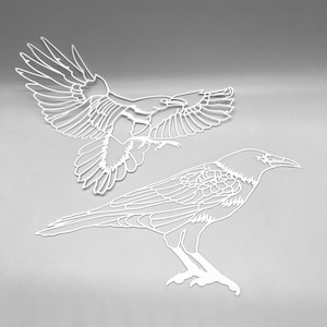 STENCILS | A Murder of Ravens and Crows | Mixed Media | Ideal for Gel Plate Printing, Polymer Clay, Paint & Texture Paste