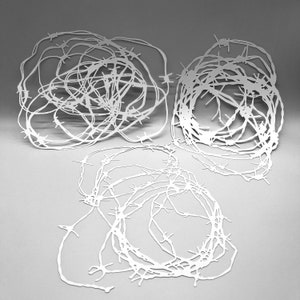 MASK | BOB-WAR (Barbed Wire) | Mixed Media | Ideal for Gel Plate Printing, Polymer Clay, Paint & Texture Paste