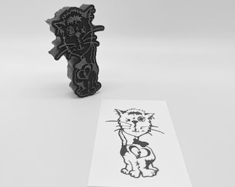 FOAM STAMPS | Zombie Cat | Mixed Media by CHRISTY | Artists' Tools