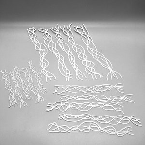 MASKE | Twisty Electric Wire Strips - 5er Sets | Mixed Media | Ideal für Gelplattendruck, Polymer Clay, Farbe und Texturpaste