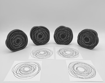Nested Circles Set of 4 BIGS Foam Stamps |  Mixed Media | Artists' Tools