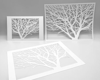Yuba Oak Tree Stencil | Mixed Media by Lucy Ames | Ideal for Gel Plate Printing, Polymer Clay, Paint and Texture Paste