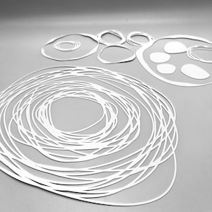 MÁSCARA / GRANDES Conjuntos de círculos anidados de 7 / Técnica mixta / Ideal para impresión de placas de gel, arcilla polimérica, pintura y pasta de textura