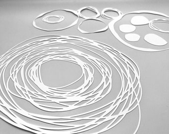 MASK | BIG Nested Circles Sets of 7 | Mixed Media | Ideal for Gel Plate Printing, Polymer Clay, Paint and Texture Paste