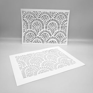 MASKI | Pod łukami | autor: Paulla Keen | Idealne do druku żelowego, gliny polimerowej, farby i pasty teksturującej