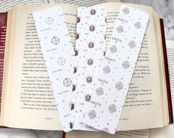 Zodiac Bookmark, Beautiful Bookmark, Page Holder, Bookmark Aesthetic Bookmark Set for Women, Book Lovers Gift for Book Lovers, Bookworm Gift