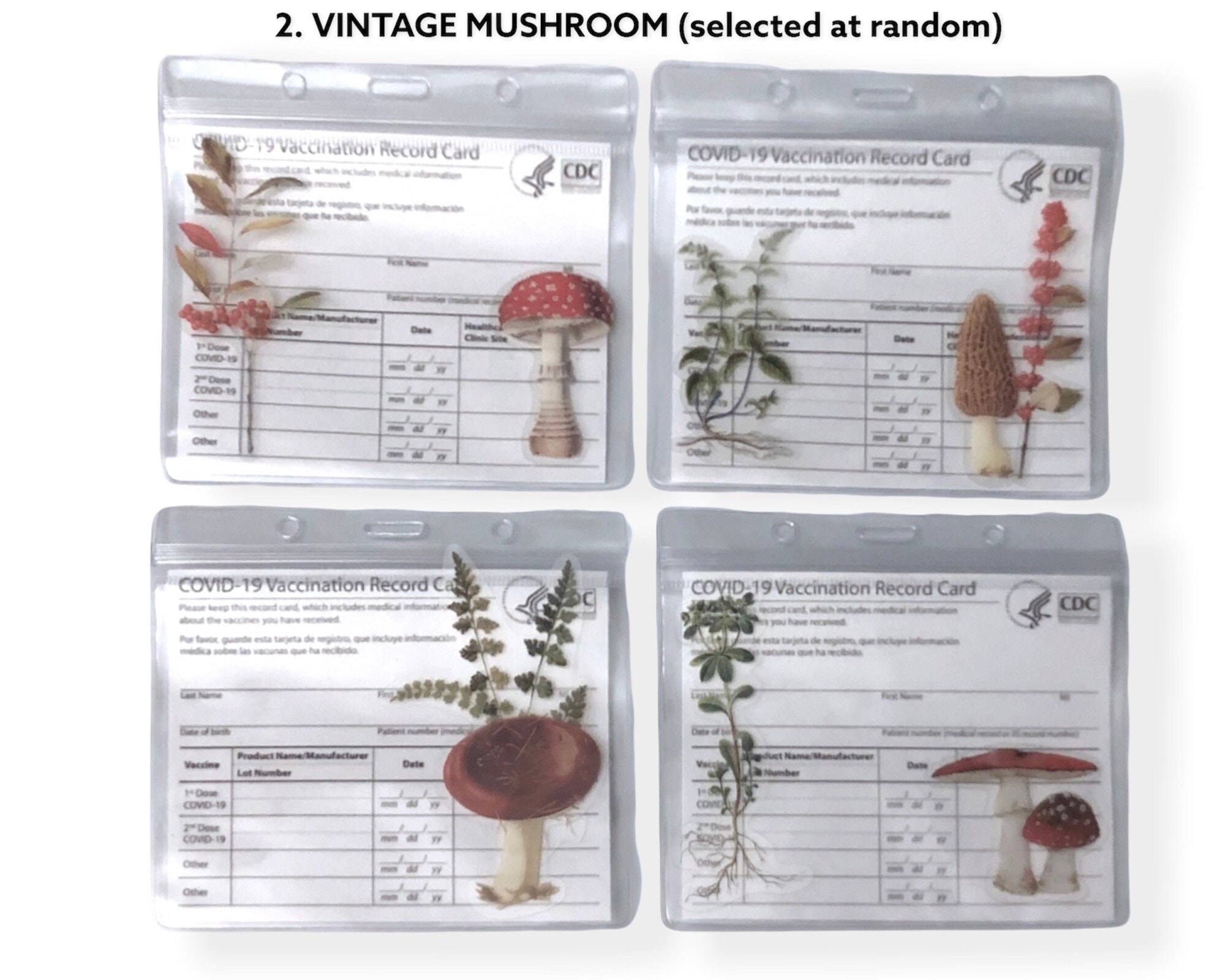 Buy RESTOCKED Handmade Vaccine Card Protector 3.5x4.5 Clear Pouch