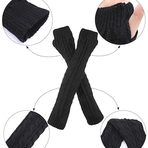 Last Chance Knitted Arm Warmer Sleeves for Driving Long Fingerless Gloves for Women Accessories Gift for Her Crochet Sleeve Cancer Chemo image 3