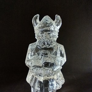 Vintage Viking glass figurine/paperweight Uno Westerberg for Rodemreklam AB. glassworks Sweden