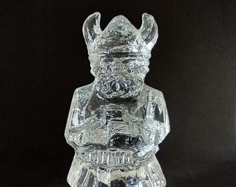 Vintage Viking glass figurine/paperweight Uno Westerberg for Rodemreklam AB. glassworks Sweden