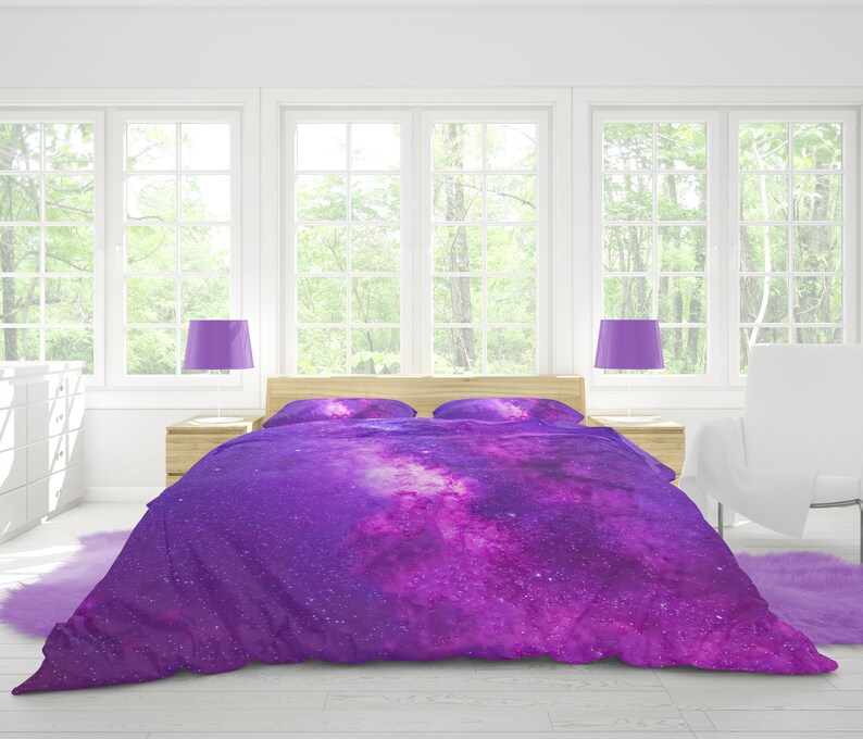 Purple Duvet Cover Queen Bedding Set Queen Comforter Cover Etsy