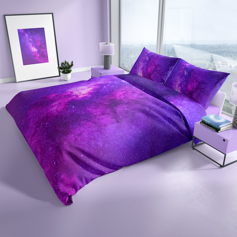 Purple Duvet Cover Queen Bedding Set Queen Comforter Cover Etsy