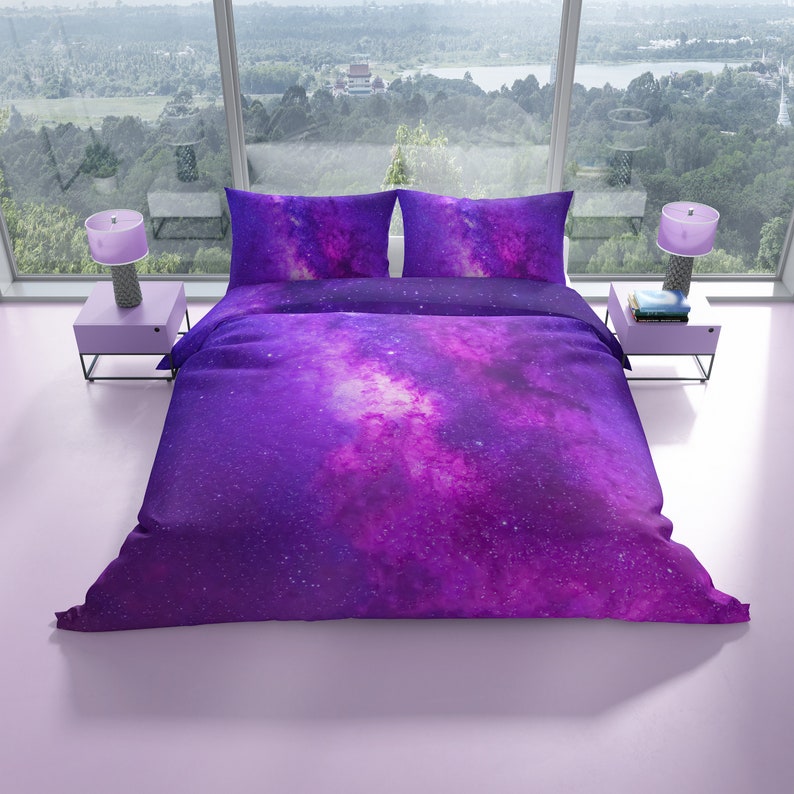Purple Duvet Cover Queen Bedding Set Queen Comforter Cover Etsy