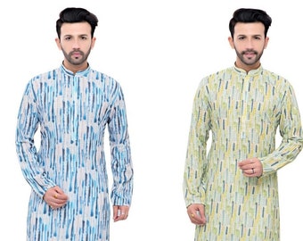 Herren Chikankari Baumwolle Kurta Pyjama / Herren Kurta / ethnische Kleidung für Herren / Herren Kurta / Vater-Sohn-Matching-Set / Kinder Kurta Set / Herren Kurta Set /