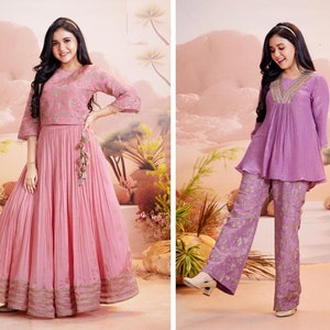 Girls Lehenga choli / Indo Western ethnic Wear/kids wedding wear /Festive wear/Embroidered Designer Lehenga choli with dupatta/Designer wear