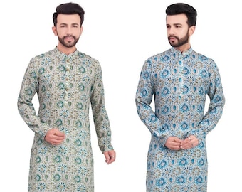 Restock***Mens kurta set/Mens kurta set printed/Father & Son matching sets/ kurta set/Mens Printed kurta(SIZE-36 TO SIZE-46)