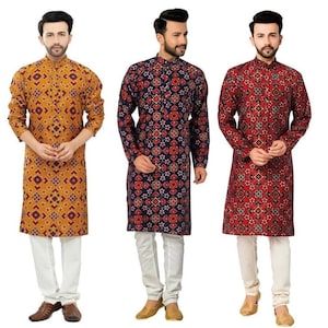 Restock ****Mens kurta set/Mens kurta set printed/Father & Son matching set kurta set/Mens Printed kurta Set/Semi Silk Kurta/Kurta sets