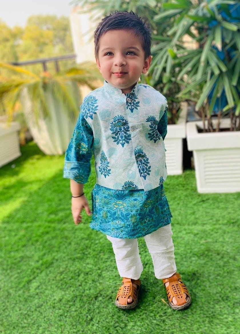 Restock Boys Kurta Jacket Set