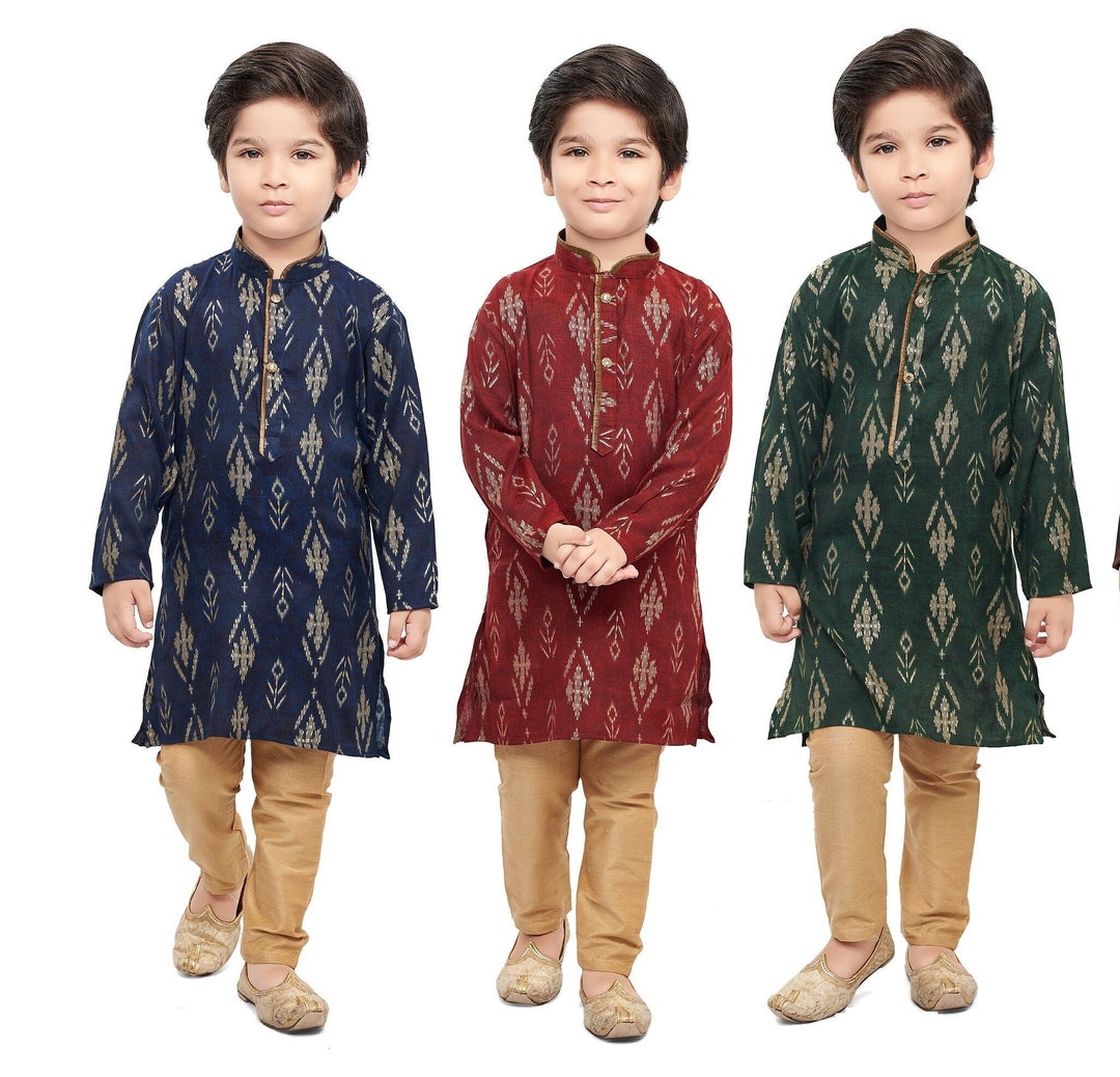 Boys Blue Yoke Design Kurta with Dhoti Pants – Ethnic Indian Outfit for Weddings & Festivals main image 0