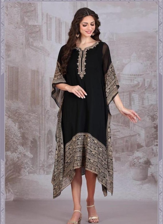 Restock****stunning Embroidery Work Kaftan/designer Kaftan With
