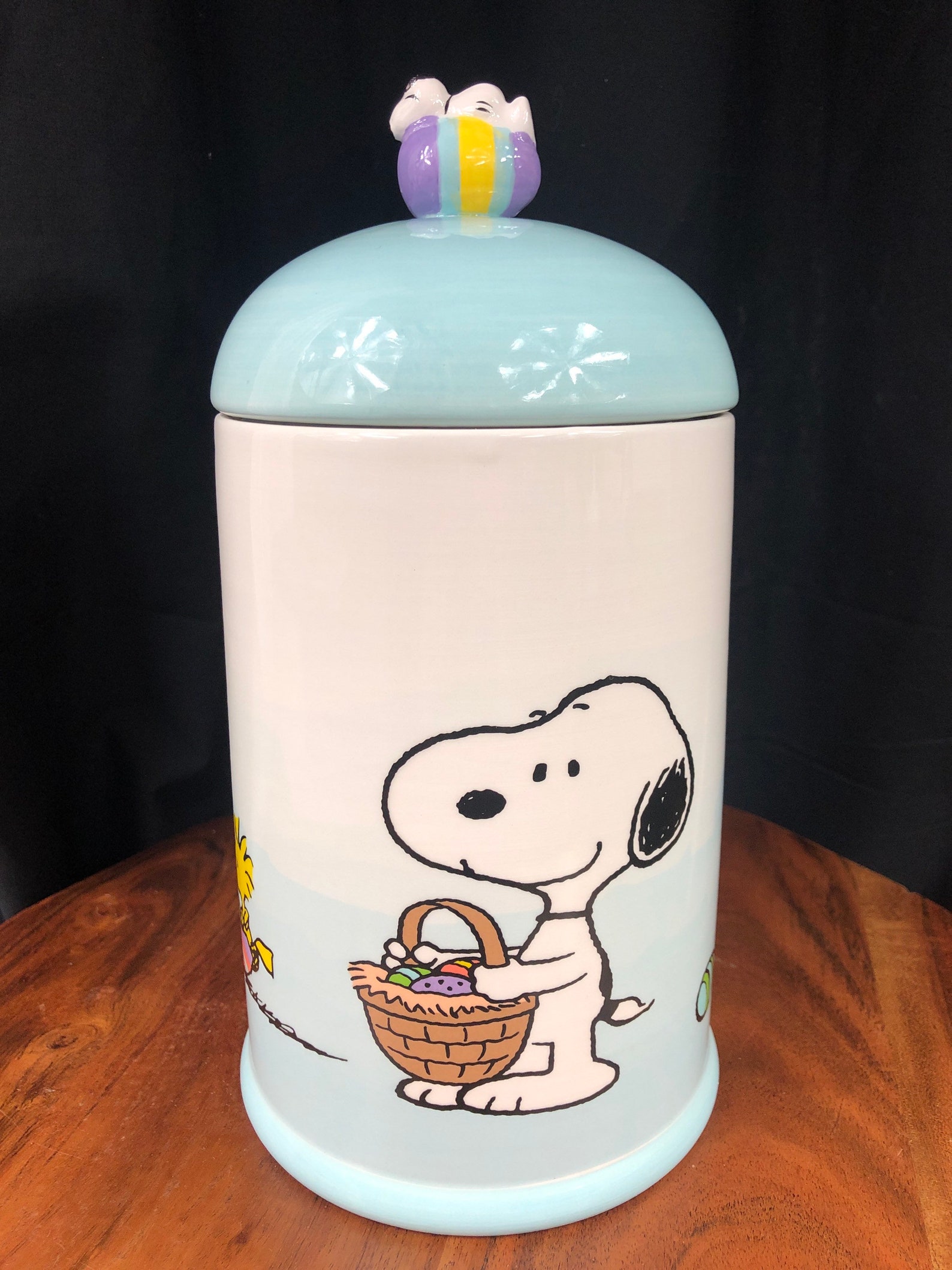 Peanuts Snoopy Easter cookie jar Etsy