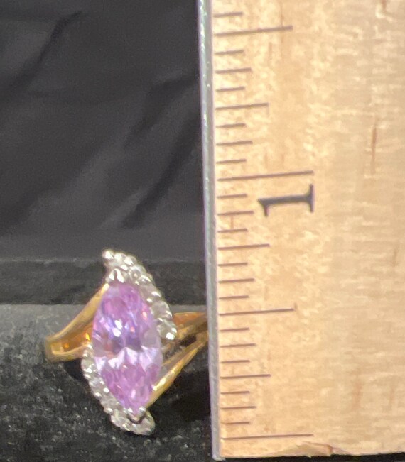 Vintage diamond and amethyst ring - image 5