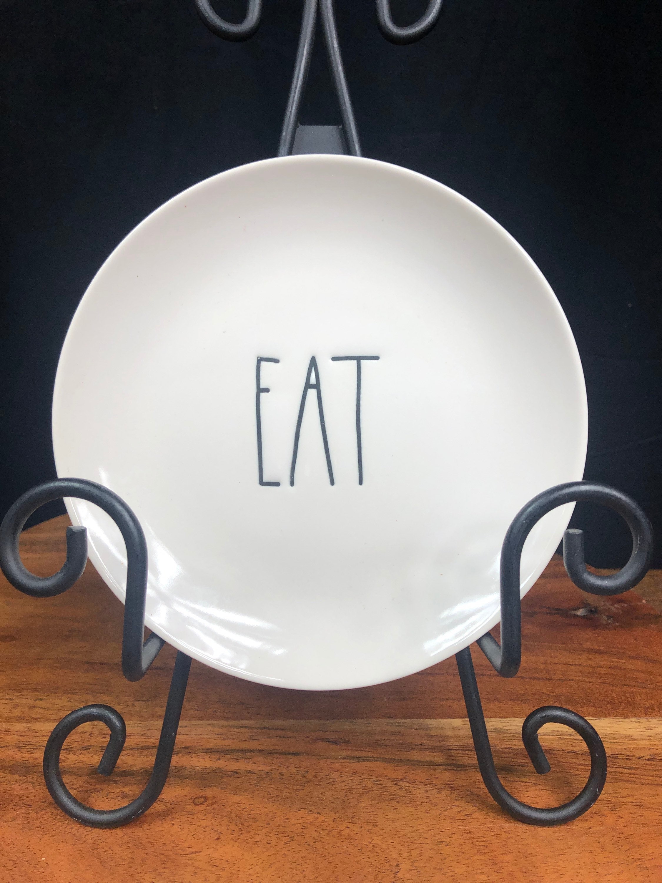 Rae Dunn white ceramic Eat appetizer plate Etsy