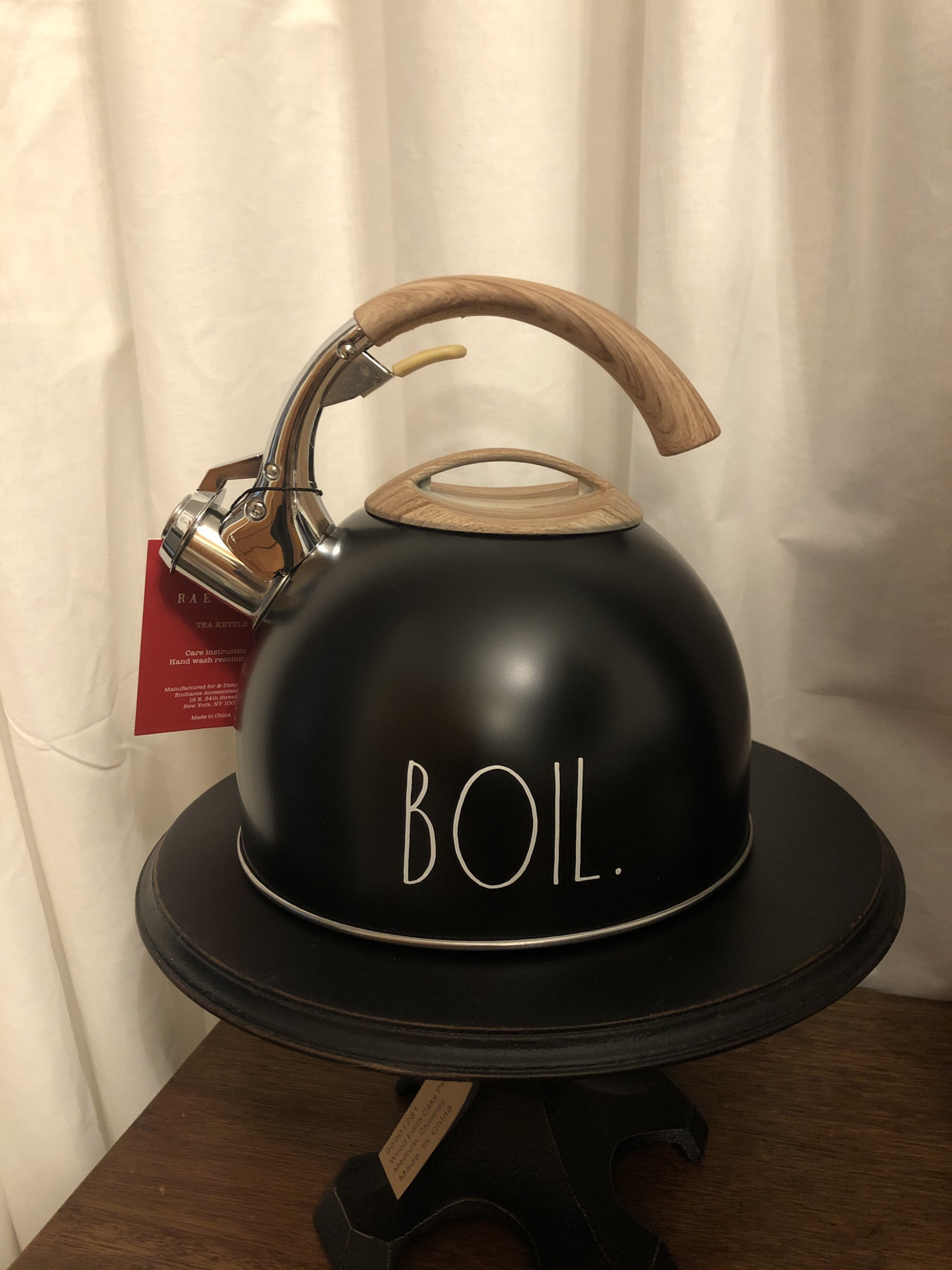 Rae Dunn black Boil tea kettle Etsy