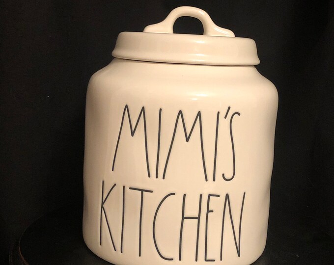 Rae Dunn White Ceramic mimis Kitchen Canister Etsy