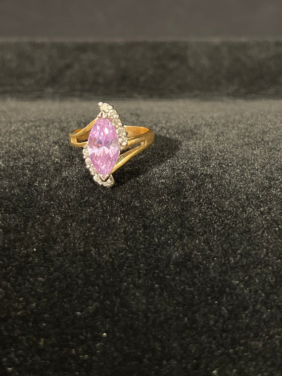 Vintage diamond and amethyst ring - image 1