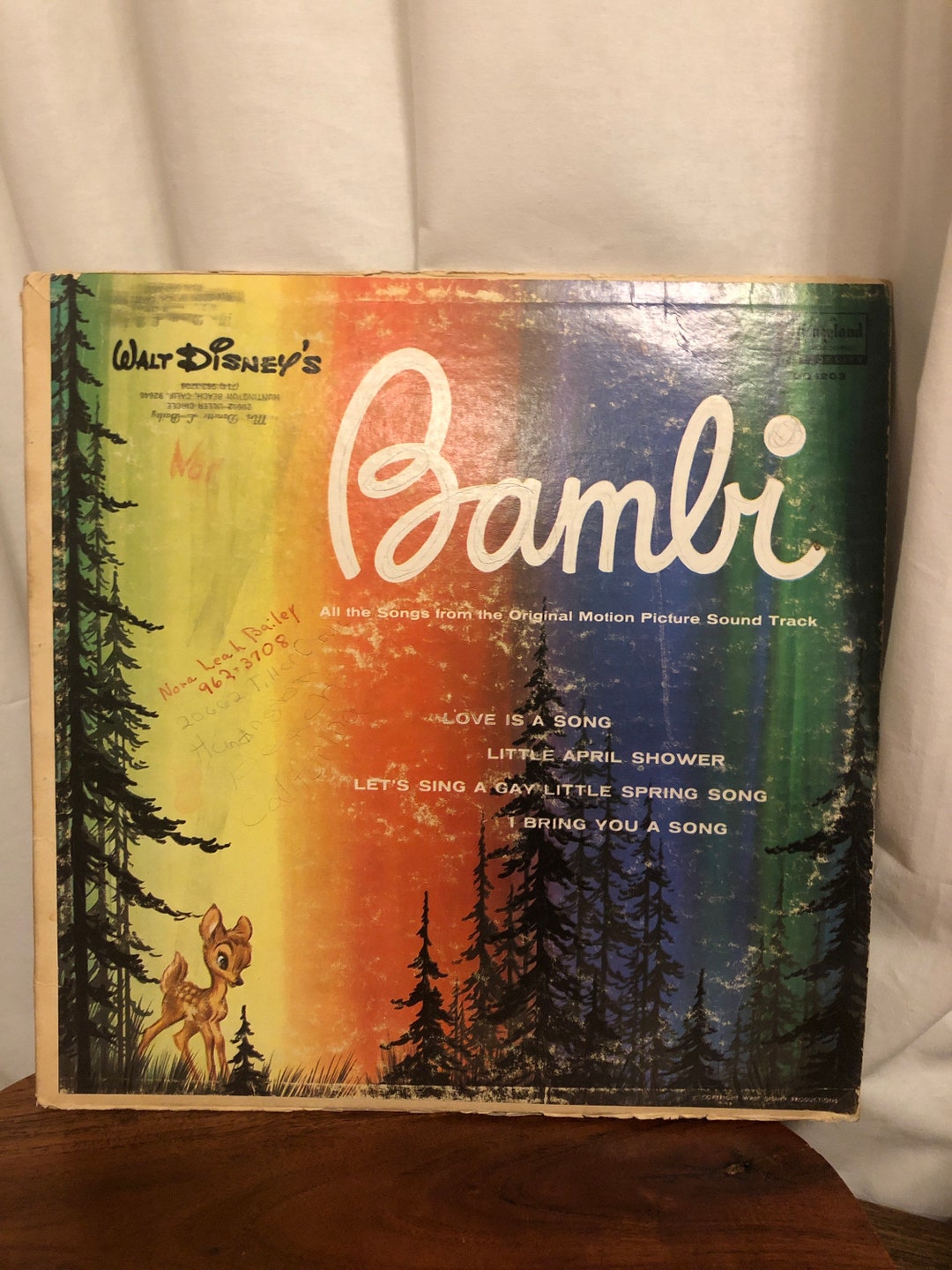 Vintage 1963 Walt Disney’s Bambi Vinyl Record - Etsy