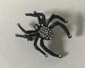 Spider Rhinestone Brooch -Vintage Style Pin